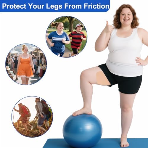 Inner Thigh Anti Chafing Patches 10 Pcs Thigh Friction Tapes Chafing Prevention Rub Pads Women Girls - Light Skin Tone
