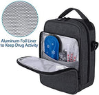 CURMIO Insulin Cooler Travel Case, Diabetic Medication Organizer Bag with Shoulder Strap for Diabetic Supplies, Black (Patented Design)