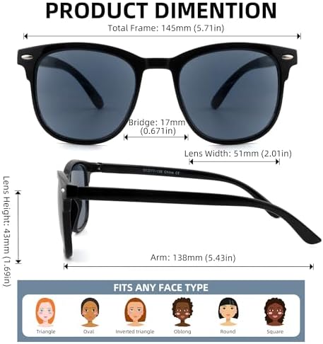 Reader Sunglasses for Men Women 2 Pack Full Lens Tinted Sun Reading Glasses Unisex UV400 Protection Not Bifocal
