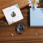 Labradorite Thumb Worry Stone for Anxiety Healing Crystals Sets, Hand Carved Crystals and Healing Stones, Meditation Crystal Reiki Natural Relax Palm Stone for Anxiety Therapy Relief