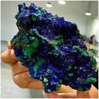 1pcs 200-250g Azurite Symbiosis Malachite Quartz Crystal
