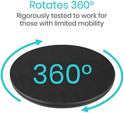 Vive 360° Pivot Disc - Patient Transfer Device for Elderly & Disabled - Swivel Turning Board 360 Degree Rotation - Handicap Senior & Stroke Disability Aid - Rotating Lazy Susan Turning Assist Pad