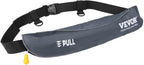 VEVOR Manual Inflatable Belt Pack for Adults, 105N Buoyancy, Over 80 Pounds and Up to 59 in Waist Adjustable, Inflatable PFD Waist for SUP Paddelboarding, Kayaking (CO2 Cylinder Not Included)