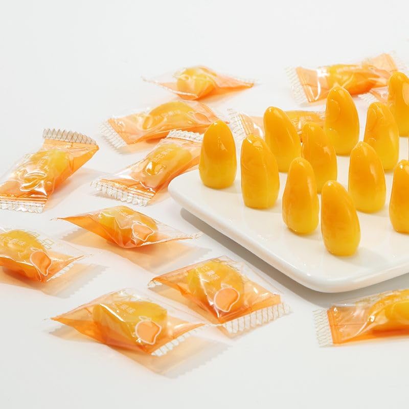 Peel fruit fudge,7 kinds of fruit flavored gummies,Mango yellow peach fruit candy,healthy nutritious dessert,sweet candy,delicious Chinese snack gift,Fruit & Chewy (Ripe mango,1box)