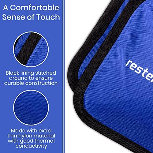 Rester's Choice Gel Cold & Hot Packs (2-Piece Set) Medium 5x10 in. Reusable Warm or Ice Packs for Injuries, Hip, Shoulder, Knee, Back Pain – Hot & Cold Compress for Swelling, Bruises, Surgery