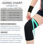2 Pack Knee Brace, Sport Knee Pad, Knee Support Compression Sleeve, Running Knee Protector for Knee Pain Knee Band Men Women Stabilizer Wraps (Black, Large)