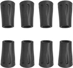 8Pcs Trekking Pole Tips Replacement Protectors, Poles Tips Cover, Rubber Tips for Walking Sticks, Sticks tip Protectors 11mm Hole Diameter Fits Most Standard Walking