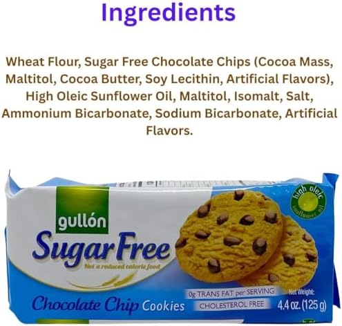 Gullon Sugar Free Choco Chip Cookies - 2 Packs (2 Pack)