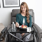 Stander Walker Tray Table, Only Compatible with Stander's Wonder-Walkers and Wonder-Rollators, Mobility Aid Tray-Accessory with Cup Holder, Tool-Free Assembly, Black