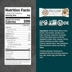 No Cow Vegan Protein Bars, Upgraded Chocolate Chip Cookie Dough | 20g Plant Based Protein, Gluten Free, Dairy Free, Soy Free, Keto Friendly, Low Sugar, High Fiber Snack Bars | Pack of 12