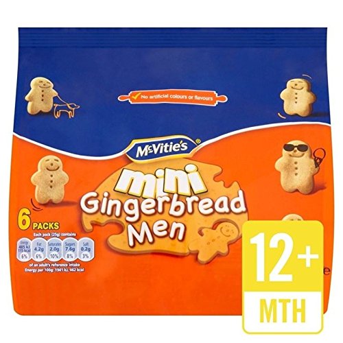 McVitie's Mini Gingerbread Men 6 x 25g - Pack of 2