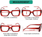 Eyekepper Square Reading Glasses for Women Large Frame Readers