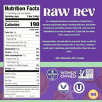 Raw Rev Vegan Protein Bars- Peanut Butter Dark Chocolate & Sea Salt, 12 bars, Non-GMO, Plastic-Neutral, Nothing Artificial, Glo Formula, Gluten-Free, Keto-Friendly, Paleo, Kosher, No Sugar Alcohols, No Stevia