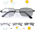 LJIMI Photochromic Progressive Multifocus Reading Sunglasses UV400 Protection Transition Sun Readers Anti Blue Light Glasses