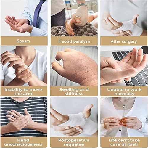 Rehabilitation Robot Gloves, Finger Straightening Brace Guard Protector, Electric Finger Training Orthotics for Hand Function Recovery Stroke Hemiplegia Patients(Size:Left-M)