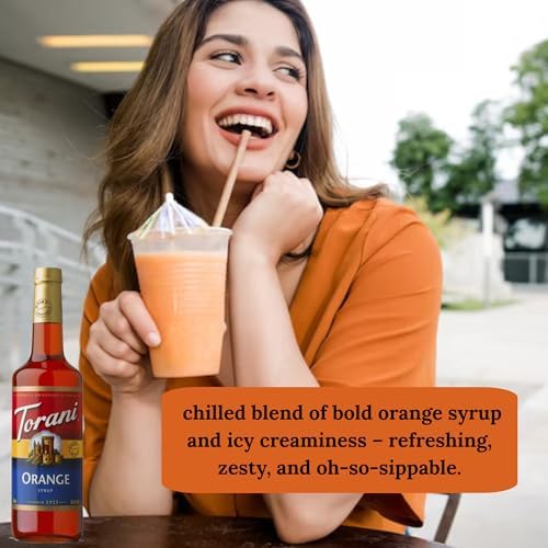 Jimoco® Syrup Pump Dispenser + Torani® Orange Syrup, 25.4 oz - Coffee Syrup Pump & Flavoring Bundle