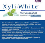 NOW Solutions, Xyliwhite™ Toothpaste Gel, Platinum Mint, Cleanses and Whitens, Fresh Taste, 6.4-Ounce