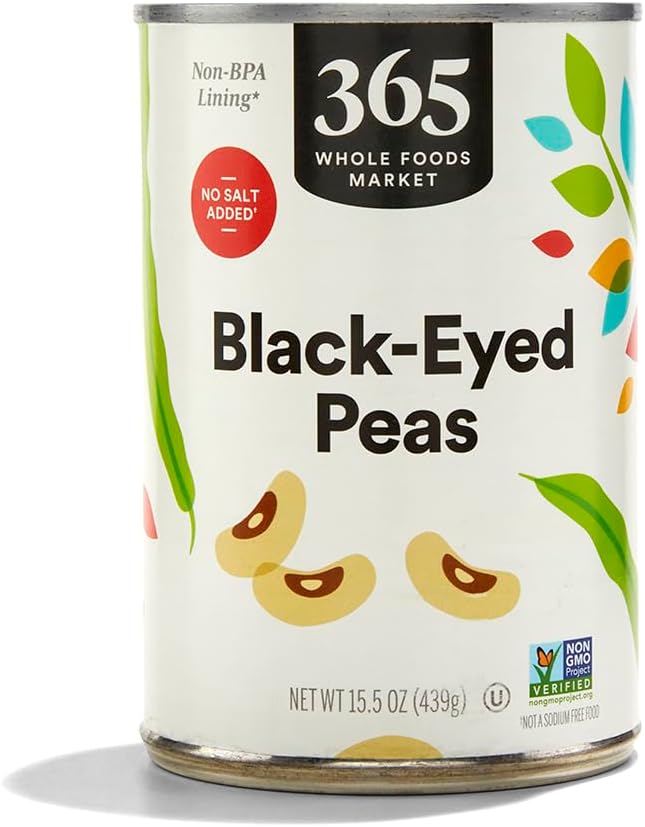 365 by Whole Foods Market, Blackeye Peas No Salt Added, 15.5 oz