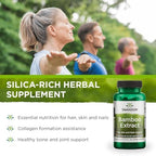 Swanson Bamboo Extract - Natural Hair, Skin and Nails Supplement - 70% Silica Content Supporting Collagen Formation & Bone Growth - (60 Veggie Capsules, 300mg Each)