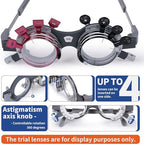 Optical Trial Lens Frame Fixed PD 66mm Optometry Frame with Adjustable Temple Arms - Suitable for Optometrists