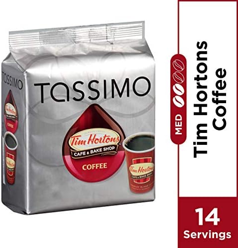 Tassimo Tim Hortons Cafe & Bake Shop Medium Roast Coffee T-Discs for Tassimo Single Cup Home Brewing Systems (14 ct Pack)