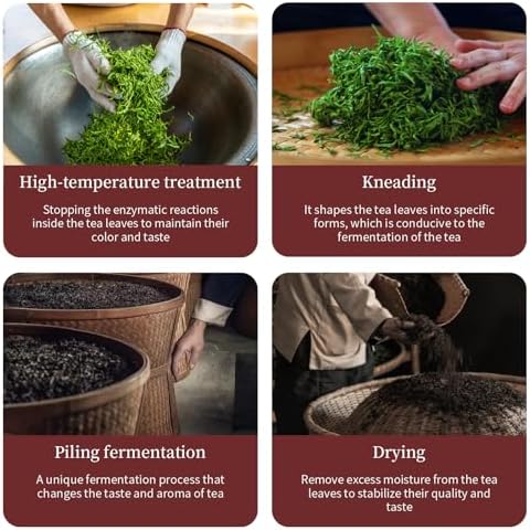 XIXICHA Puerh Tea Premium Broken Silver Ripe Pu-erh Tea Chinese Yunnan Ancient Tree Puer Aged Pu erh Strong Glutinous Rice Fragrance（200 cups） 普洱茶 碎银子茶 中国熟普洱茶 茶化石 8.8oz/250g