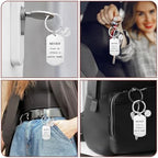 30 Pcs Engravable Metal Keychain Blanks for Laser Engraving, Stainless Steel Keychain Stamping Jewelry Blanks Metal Keyrings for DIY Crafts and Gifts