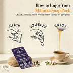 Manuka Honey Snap Packs – 100% Pure New Zealand Manuka Honey | 12 Single-Serve Sticks | Natural Immunity Support, Energy & Wellness On-the-Go | Halal, Kosher & Glyphosate-Free