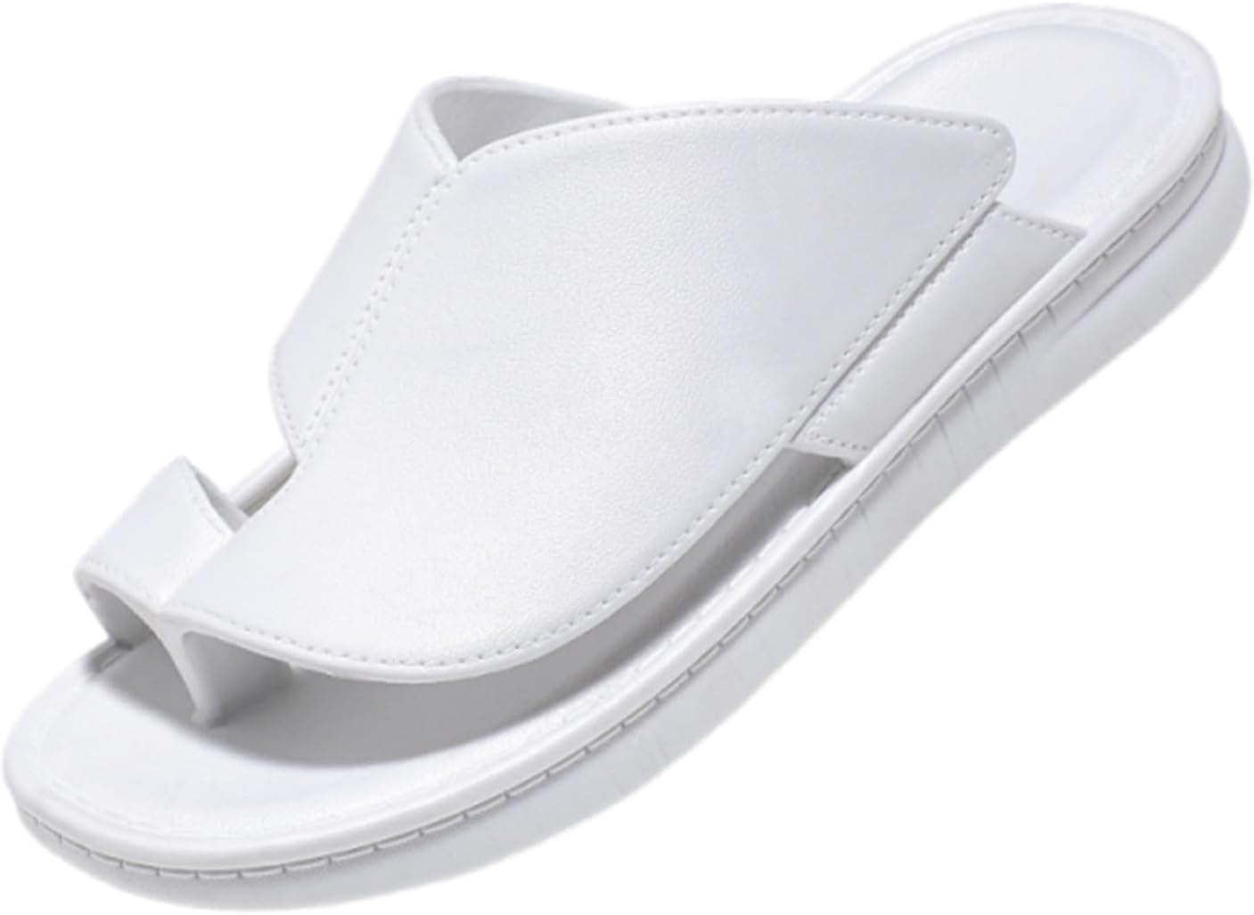 CLSQLXYJZC Summer Foot Correction Flat Sandals, Fashion Slip-On Non-slip Soft Bunion Corrector Sandals for Men, Open Toe Split Toe Orthopedic Flip Flops, for Dad Men Grandpa, Relief Hallux Valgus