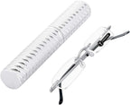 TERAISE Upgrade Lightweight Reading Glasses Frameless Readers clear lens for Men and Women w/Pen Clip Tube Case