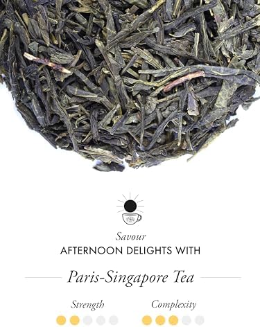 TWG Tea | Paris-Singapore Tea | Green Tea | Cherry Blossoms & Red Fruits | 15 Hand Sewn Cotton Teabags | Gift Set