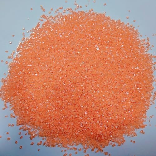 HeDeon&Rles Edible Orange Sanding Sugar Crystals for Baking 120g/4.23oz Sparkling Sugar Crystals Cake Cupcake Pancake Ice Cream Top Birthday Wedding Easter Halloween ChristmasCake Decoration