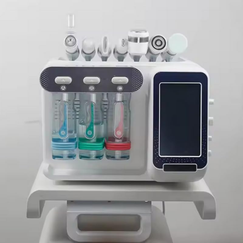 Hydro Oxygen Facial Machine for Skin Care Device with 10inch LCD Touch Screen,Skin Hair Analyzer 7 in 1 Bubble Hydra Aqua Machine Hydra Dermabrasion Machine