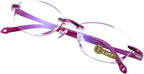 LUFF Reading Glasses Hd Anti-Blue Diamond Cut Edge Frameless Reading Glasses for mens