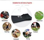 Kuangmi Full Leg Compression Sleeves Knee Braces Pain Relief for Cycling Running Marathon Basketball 1 Pair (Black, L)