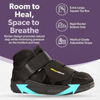BraceAbility Closed Toe Medical Walking Shoe - Lightweight Broken Toe Cast Boot, Fractured Foot Brace for Metatarsal Stress Fracture, Post-op Bunion, Hammertoe Surgery Recovery - For Men or Women (M)