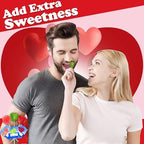 Valentine's Day Heart Lollipops Bulk, 84 Count, Heart Shaped Lollipops, Assorted Fruit Flavored Individually Wrapped Lollies, Addressable Labels for Classroom Exchange, Valentines Day Candy for Kids