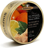 Simpkins Mandarin, Lime and Ginger Drops 175g, Pack of 6