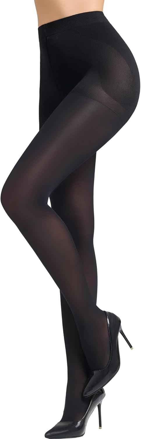 LABELLA Run Resistant Tights for Women, Durable Pantyhose, Ultra Strong and Semi Opaque, Control Top Tights
