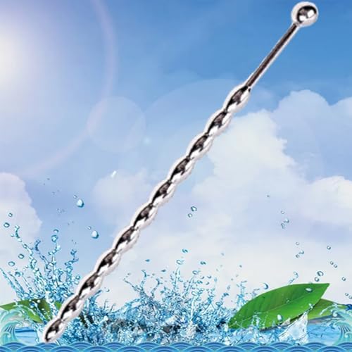 Stainless Steel Urethral Sounds Dilators Multi Beads Penis Plug Adult Sex Toys,Urethral Sounds Urinary Plug Beads Stimulate Urethral Dilator Masturbation Rod Penis Plug for Male(6MM)