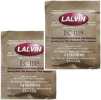 2x Lalvin EC-1118 Champagne Yeast 5g Sachet 18% Homebrew Wine Making 4.5L-23L