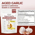 ELARE Aged Garlic Extract Capsules, Odorless Garlic 15:1 Extract Formula - 600 Count, Garlic Supplement, 2-Year Matured - for Heart & Immune Support, Non-GMO, Gluten-Free
