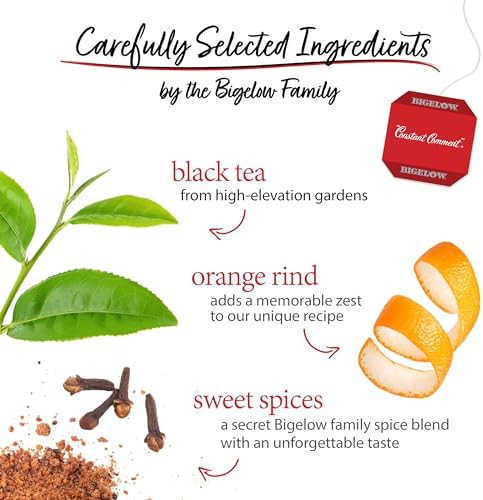 Bigelow Constant Comment Caffeinated Black Tea Bags, 20 Count (Pack of 6)