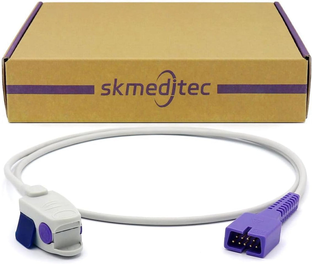 skmeditec 3.2FT Short Cable, Reusable Replacement Cord with 9 Pins Connector