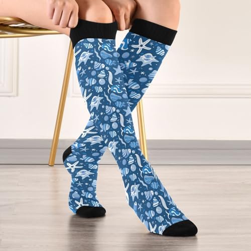 Compression Sock for Women Men Funny Support Knee High Socks Running,Nurses,Travel