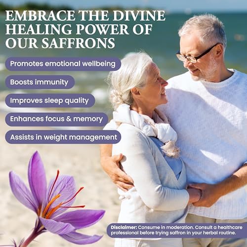 Saffron Threads - 100% Fresh, Pure Saffron from Afghanistan - Premium Award Winner Red Saffron Threads for Cooking Spanish Rice Paella & Risotto, Golden Milk, Tea & More - Divine Healing Saffron, 1g
