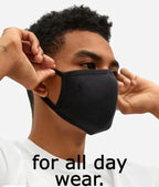 Cotton Face Masks - Made of Premium Organic Cotton, Reusable Washable Soft Cloth Face Masks 3/6 Pk