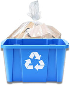 Plasticplace 18 Gallon Clear Recycling Trash Bags │ 1.2 Mil Garbage Can Liners │ 26"x16"x27’’ (200 Count)