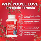 Health Plus Prebiotic Formula - Probiotics + Prebiotics + Digestive Enzymes - Gluten Free, Dairy Free, Natural Herbal Ingredients (180 Capsules, 60 Servings)