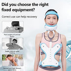 Cervical Thoracic Orthosis Adjustable Orthotics for Head Neck Chest Cervical Vertebra Rehabilitation Support Stabilizer (Blue)